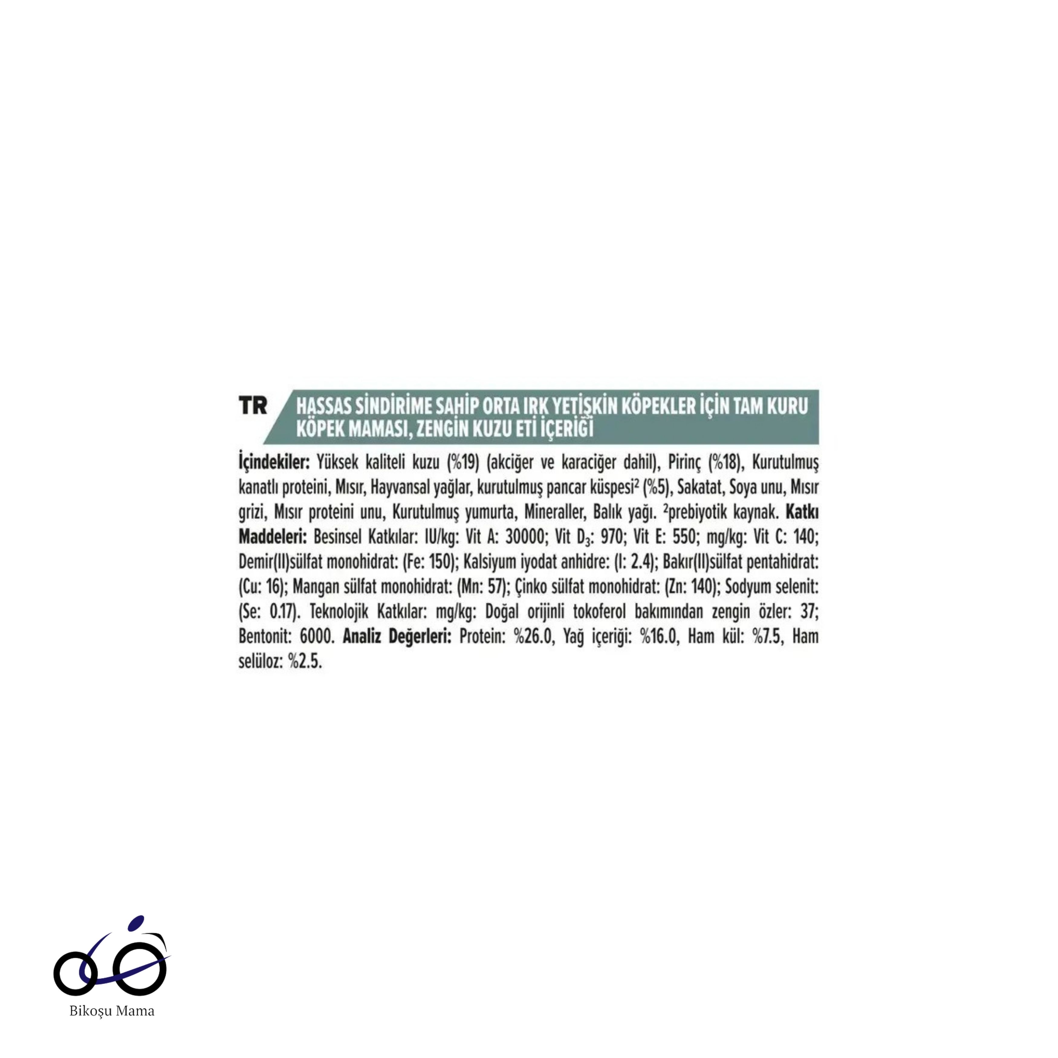 Pro Plan Medium Sensitive Digestion Kuzulu ve Pirinçli Orta Irk Yetişkin Köpek Maması