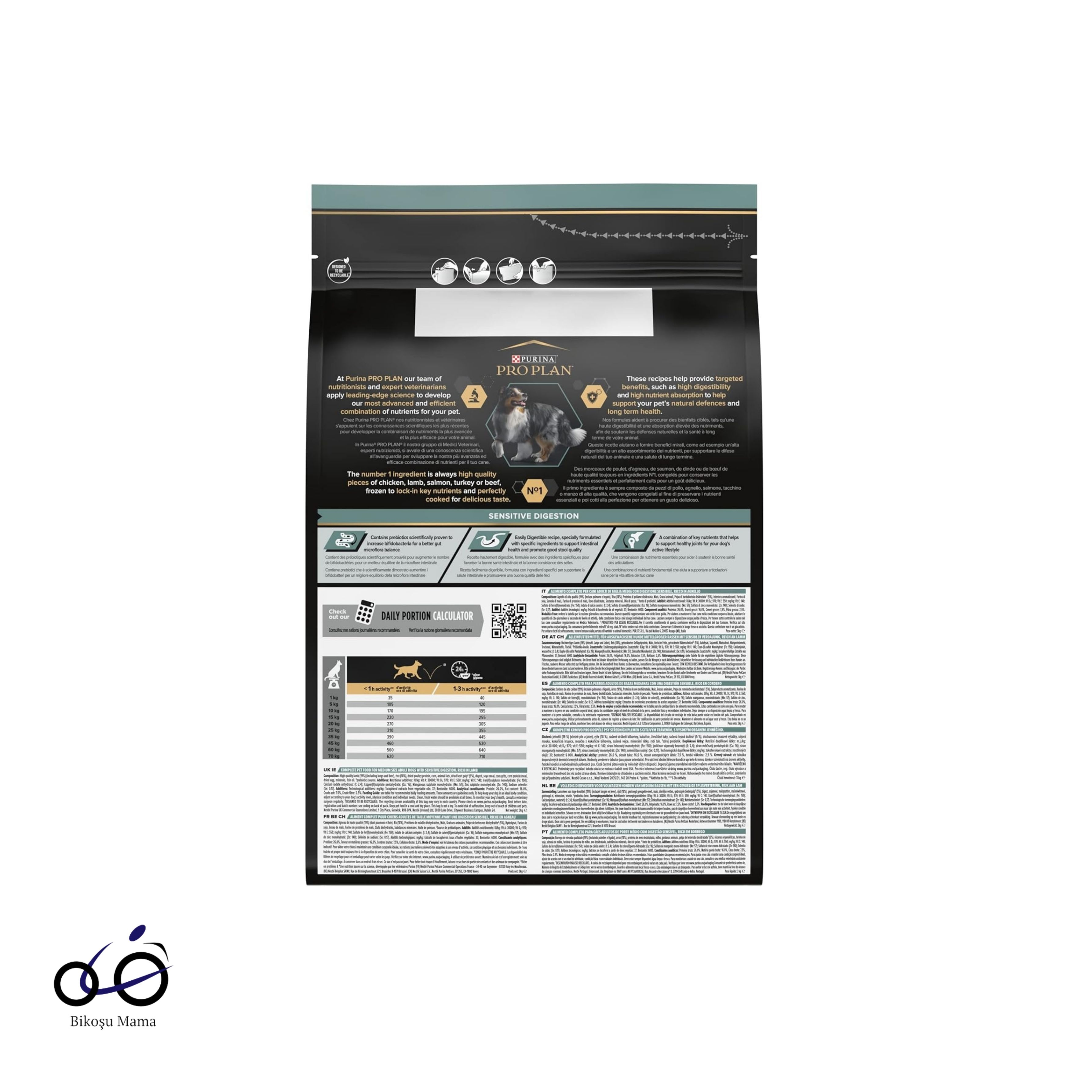 Pro Plan Medium Sensitive Digestion Kuzulu ve Pirinçli Orta Irk Yetişkin Köpek Maması