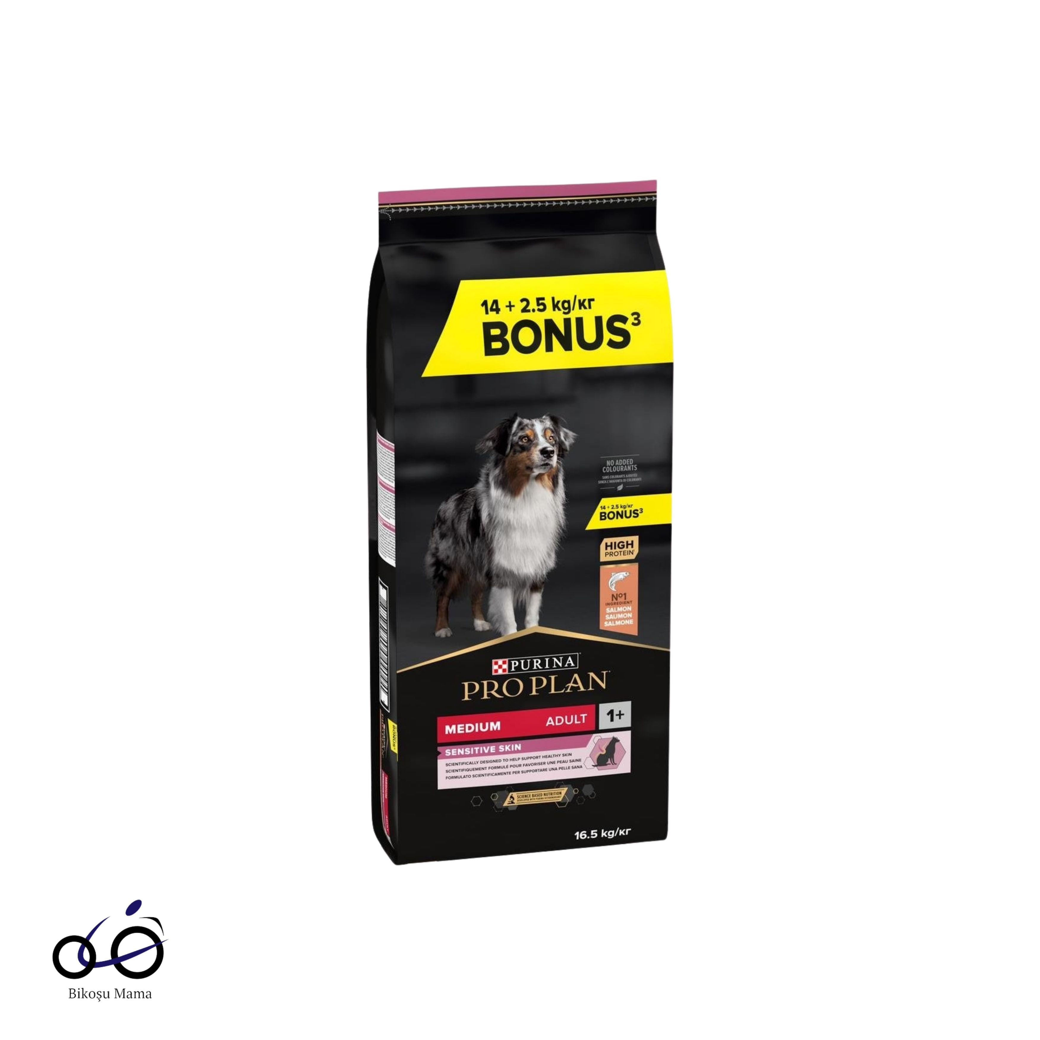 Pro Plan Medium Sensitive Skin Somonlu ve Pirinçli Yetişkin Orta Irk Köpek Maması