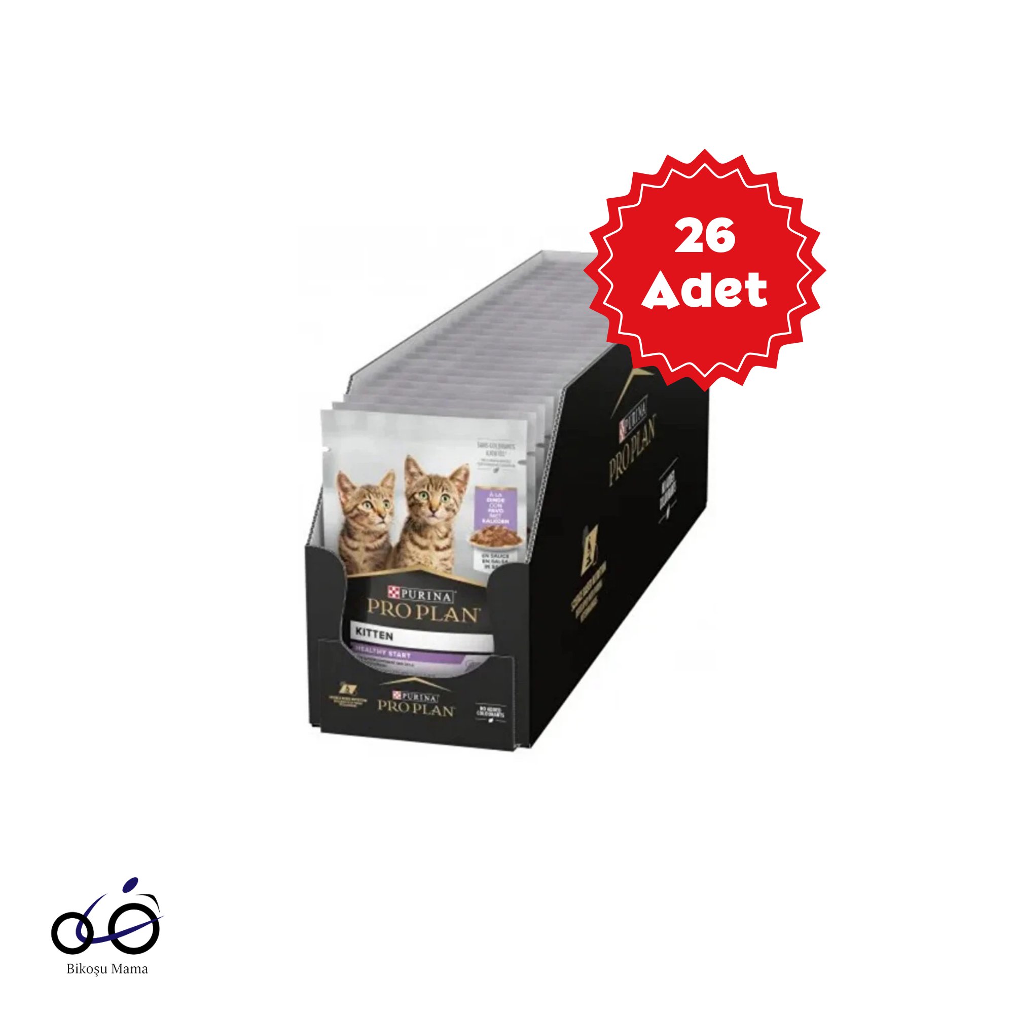 Pro Plan Pouch Sos İçinde Hindili Yavru Kedi Konservesi 26X85gr | Kedi Konserve Mamaları   Pro Plan Pouch Sos İçinde Hindili Yavru Kedi Konservesi 26X85gr