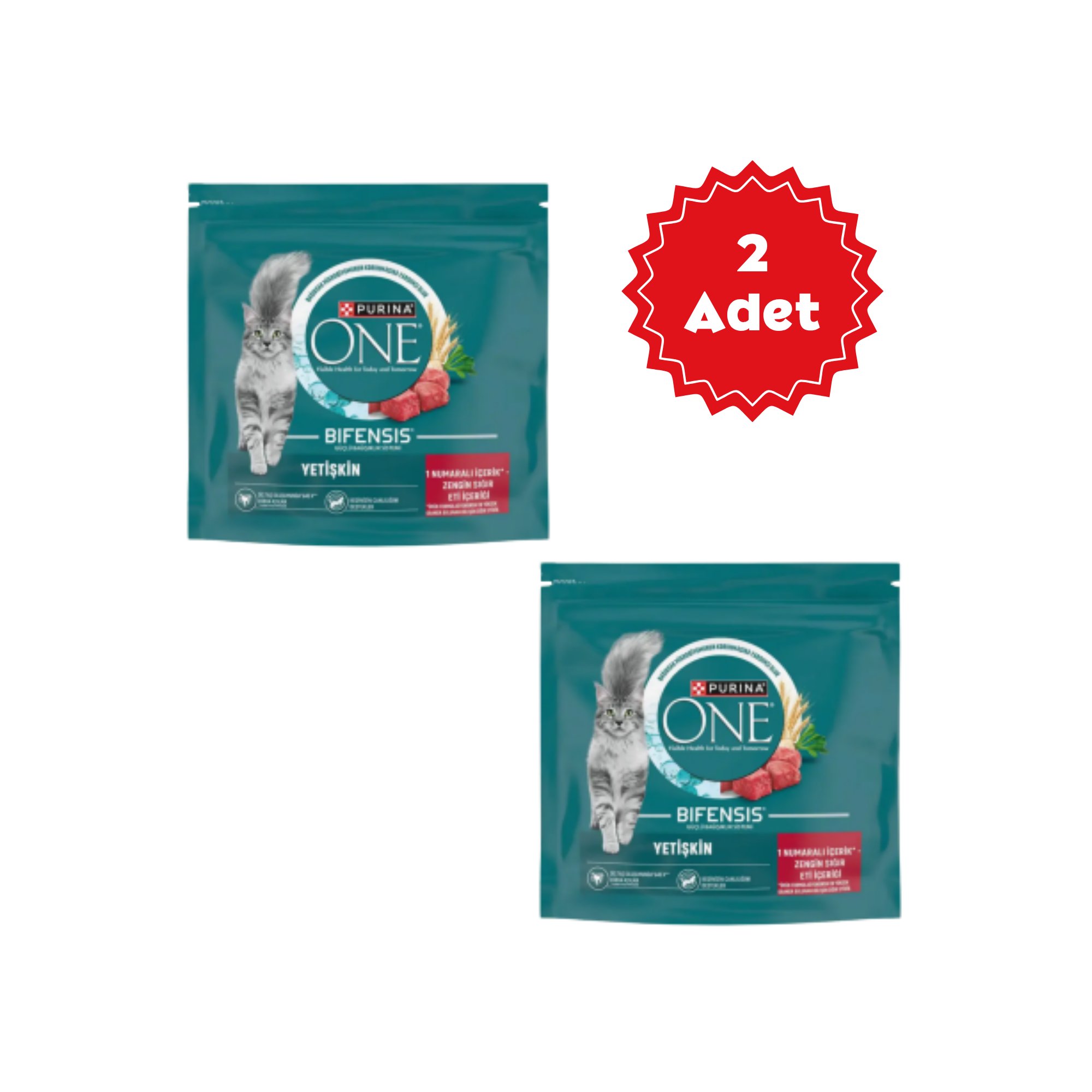  Purina One Sığır Etli Yetişkin Kedi Maması 750gr x 2 Adet