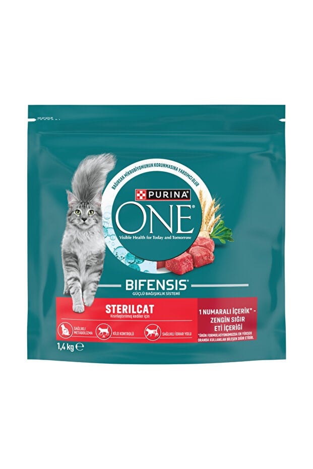  Purina One Steril Cat Beef & Wheat Kısır Kedi Maması 1.4 Kg (2'li Set)