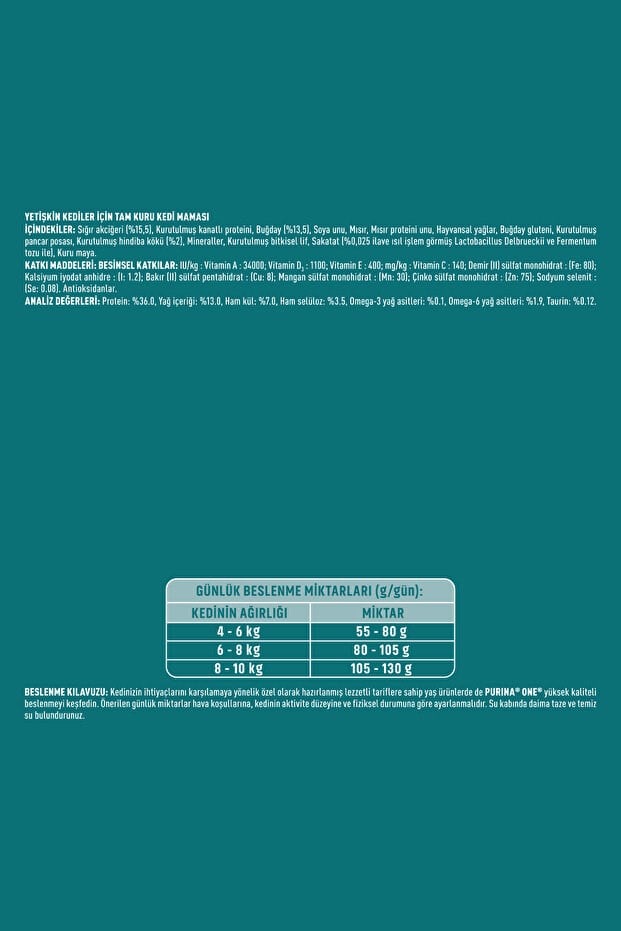  Purina One Steril Cat Beef & Wheat Kısır Kedi Maması 1.4 Kg (2'li Set)