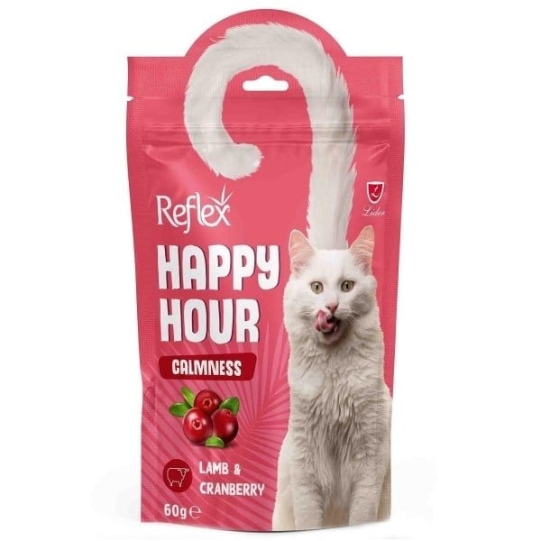  Reflex Happy Hour Calmness Kuzulu ve Kızılcıklı Kedi Ödül Maması 60gr