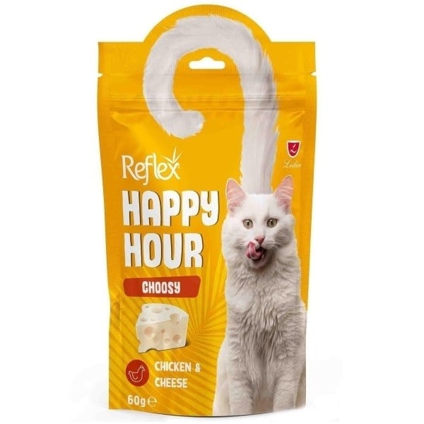  Reflex Happy Hour Choosy Tavuklu ve Peynirli Kedi Ödül Maması 60gr