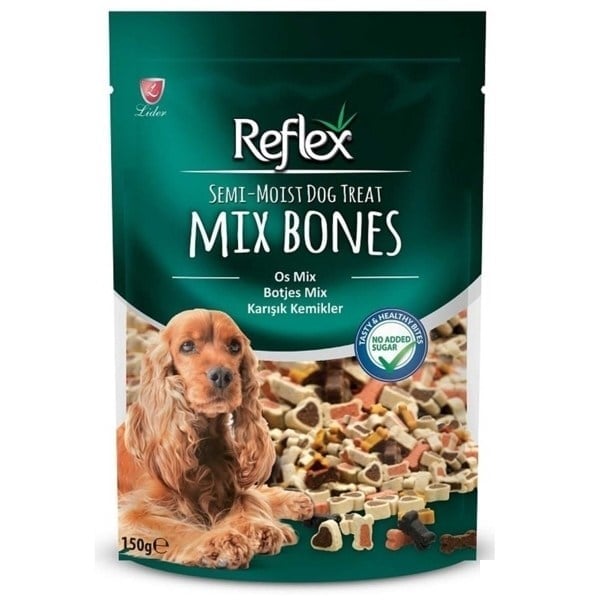  Reflex Karışık Kemikler Yarı Yumuşak Köpek Ödül Maması 150gr