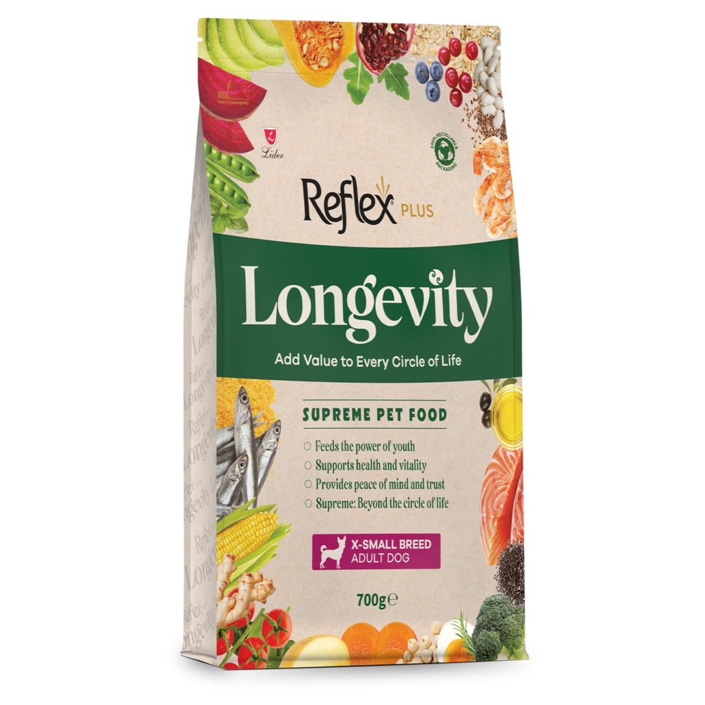  Reflex Plus Longevity Hipoalerjenik Çok Küçük Irk Yetişkin Köpek Maması 700gr