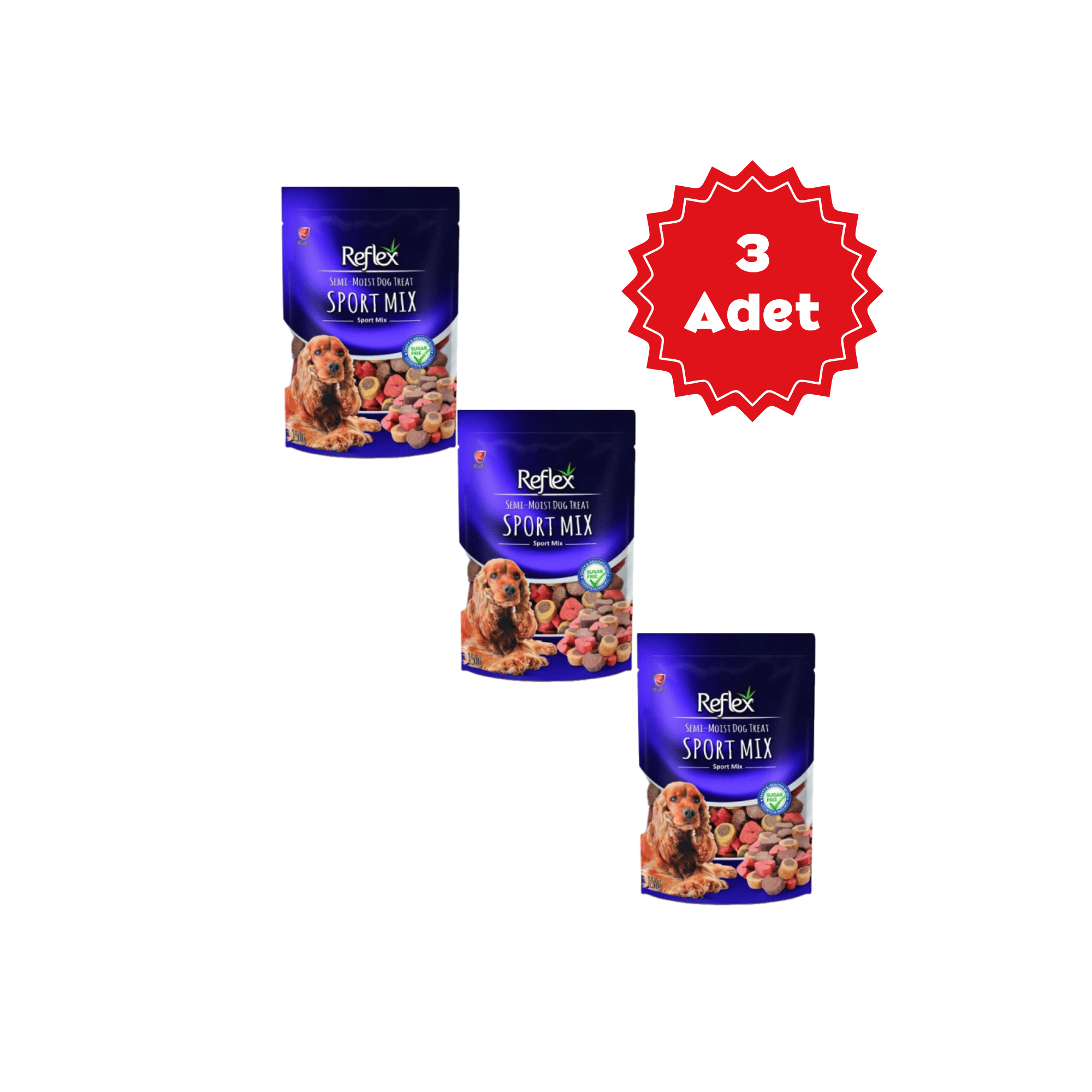 Reflex Sport Mix Yarı Yumuşak Köpek Ödül Maması 150gr x 3 Adet