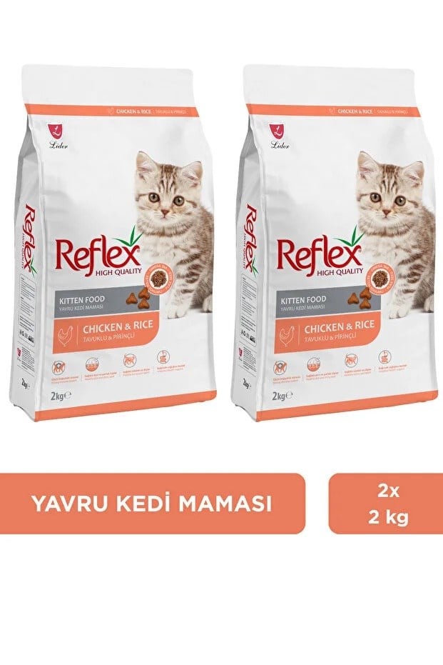  Reflex Tavuklu ve Pirinçli Yavru Kedi Maması 2kg x 2 Adet