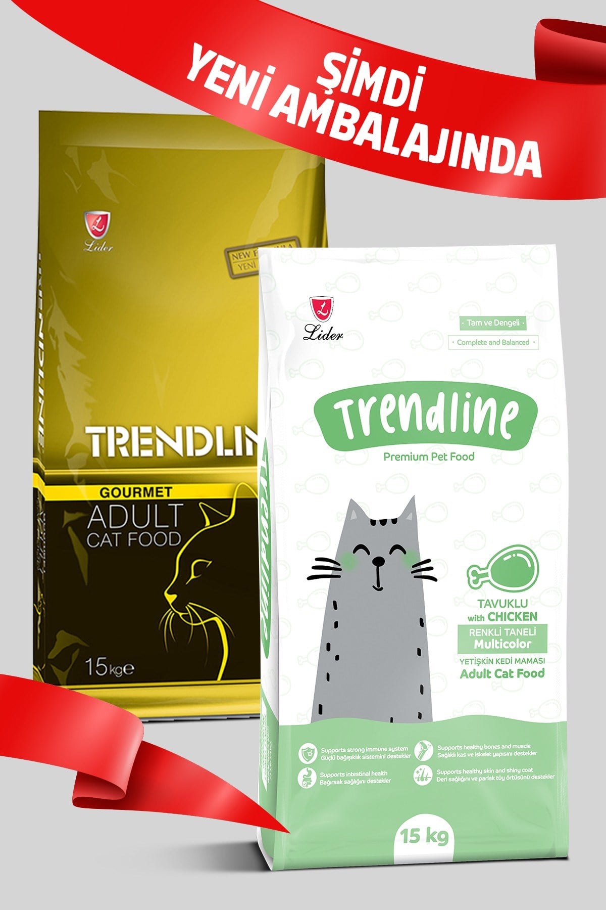  Trendline Multicolour Renkli Tavuklu Yetişkin Kedi Maması 15 kg