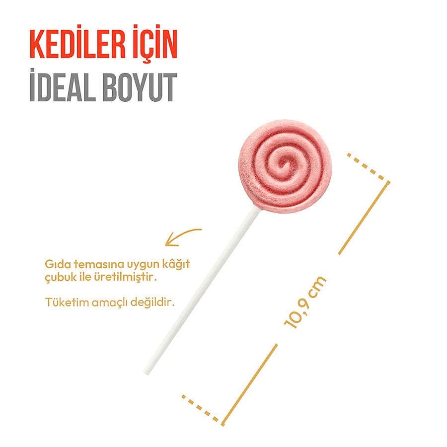  WANPY KEDİLER İÇİN DONDURULARAK KURUTULMUŞ LOLİPOP - KIZILCIK1.4 G*10'LU