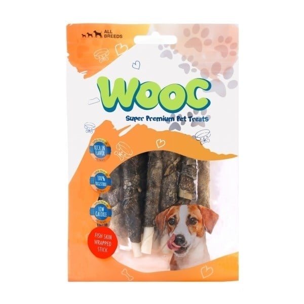  Wooc Balık Derisi Sargılı Sütlü Çubuk Köpek Ödül Maması 80gr