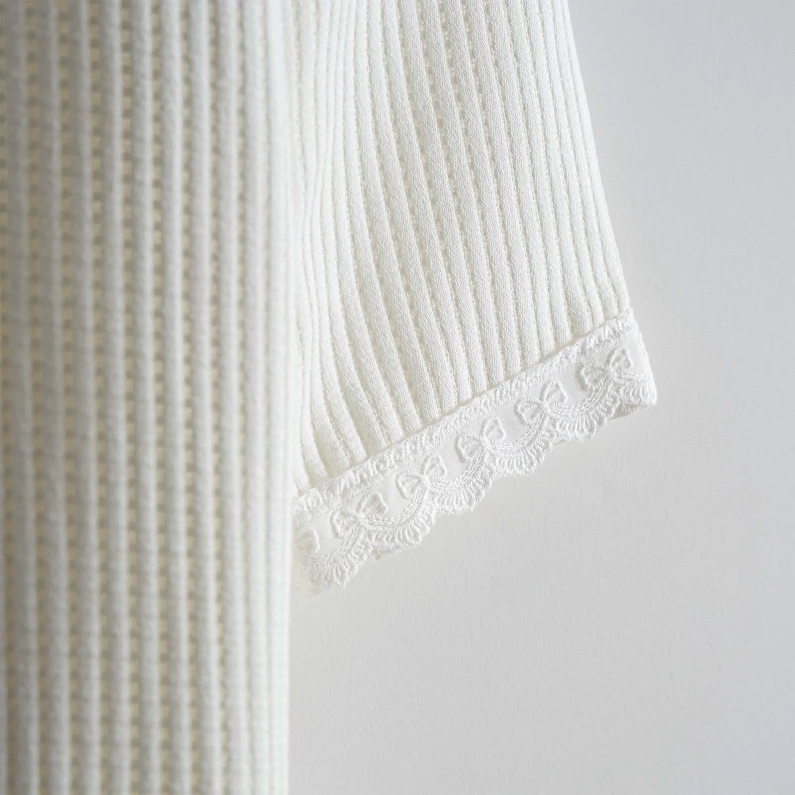 Eco Cotton Alessa Kadın Pike Bornoz Organik Pamuk Krem