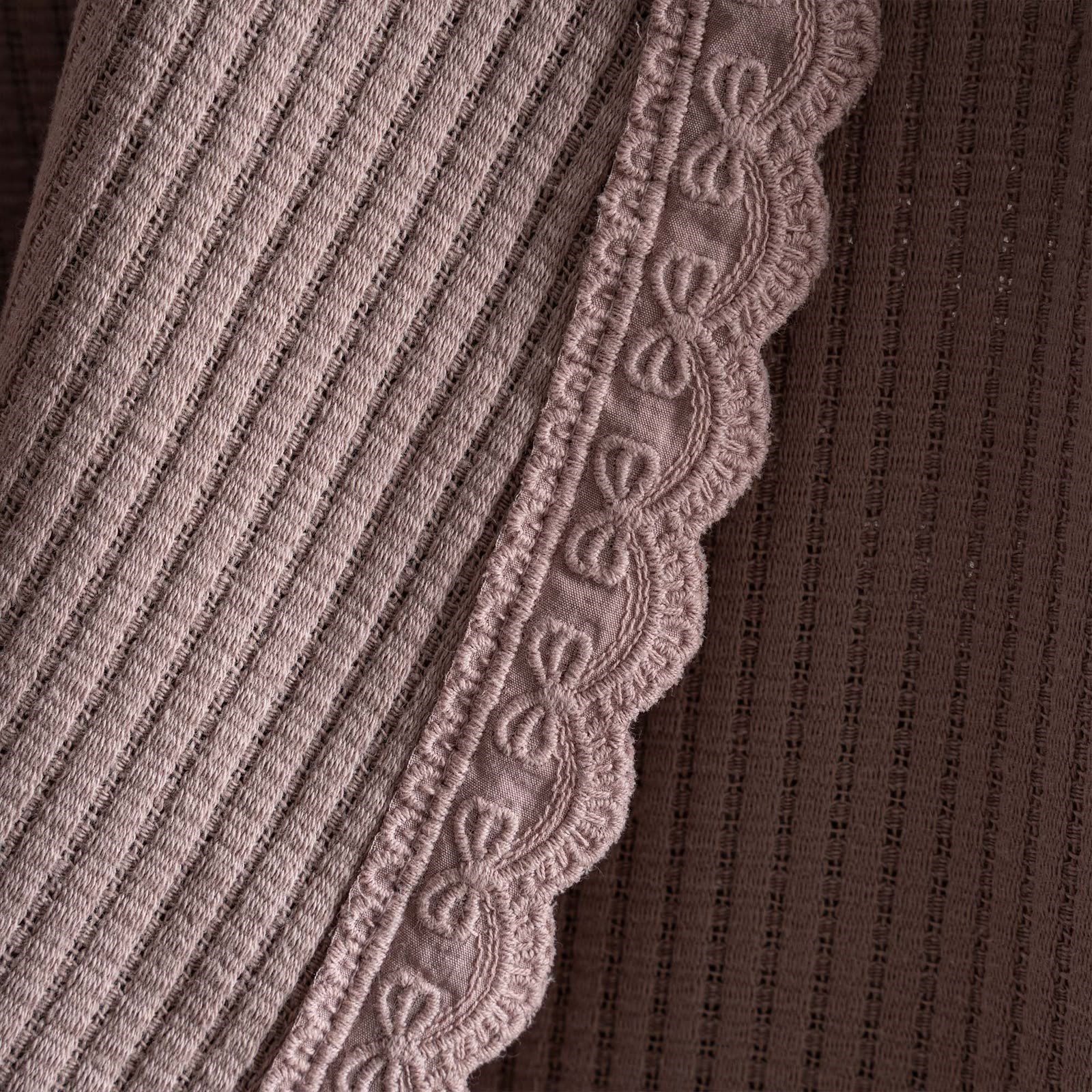Eco Cotton Alessa Kadın Pike Bornoz Organik Pamuk Pudra