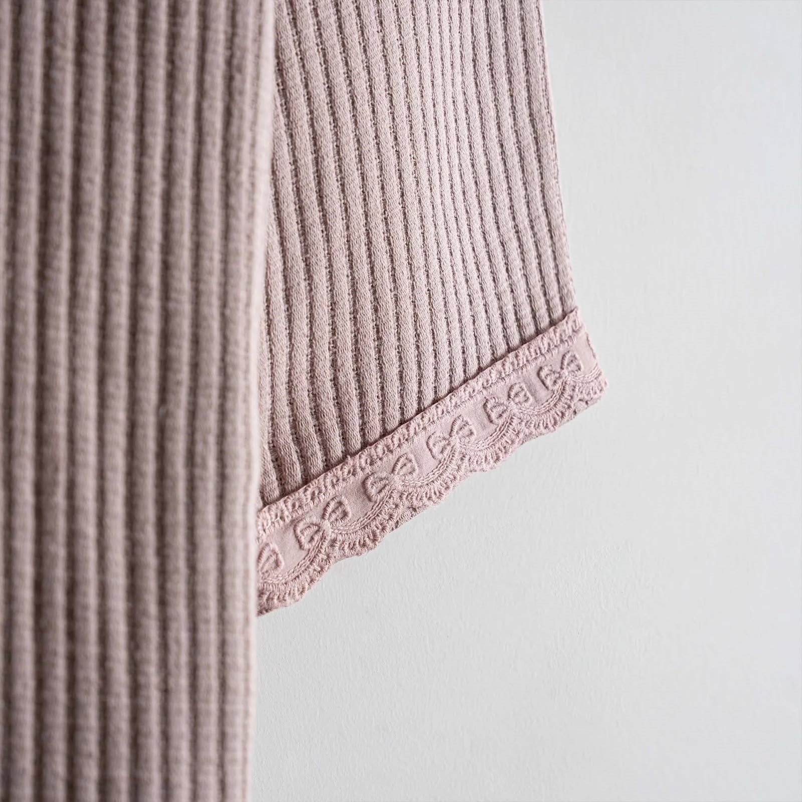 Eco Cotton Alessa Kadın Pike Bornoz Organik Pamuk Pudra