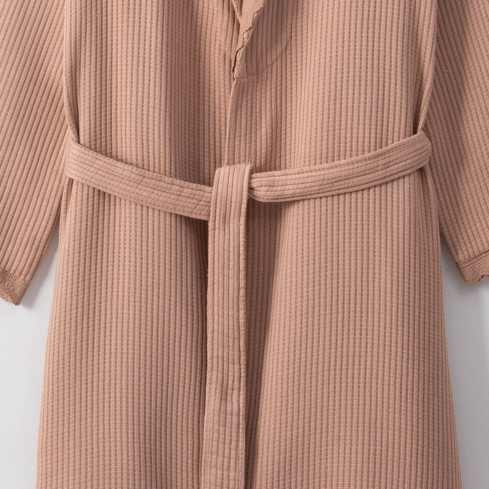 Eco Cotton Alessa Kadın Pike Bornoz Organik Pamuk Terra