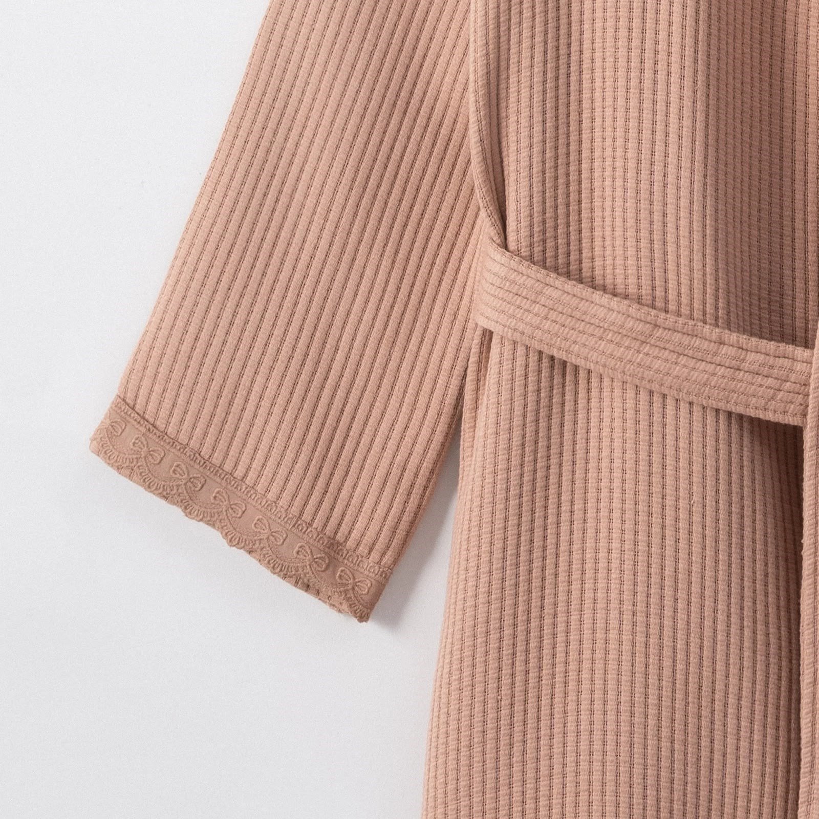 Eco Cotton Alessa Kadın Pike Bornoz Organik Pamuk Terra