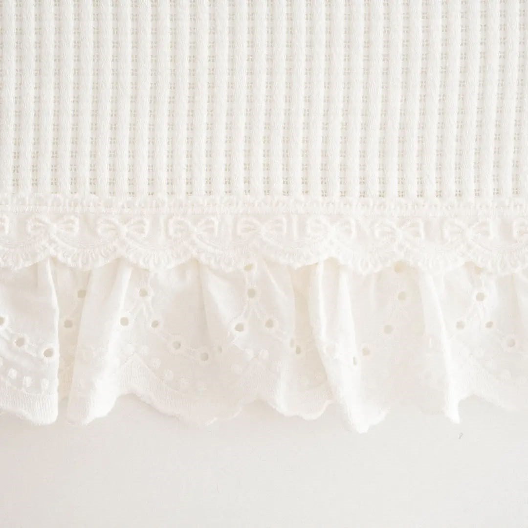 Eco Cotton Alessa Tek Kişilik Pike Takımı Organik Pamuk Krem