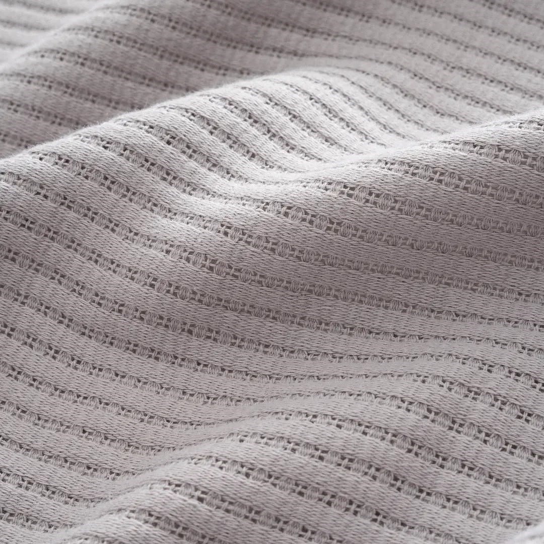 Eco Cotton Alessa Tek Kişilik Pike Takımı Organik Pamuk Gri