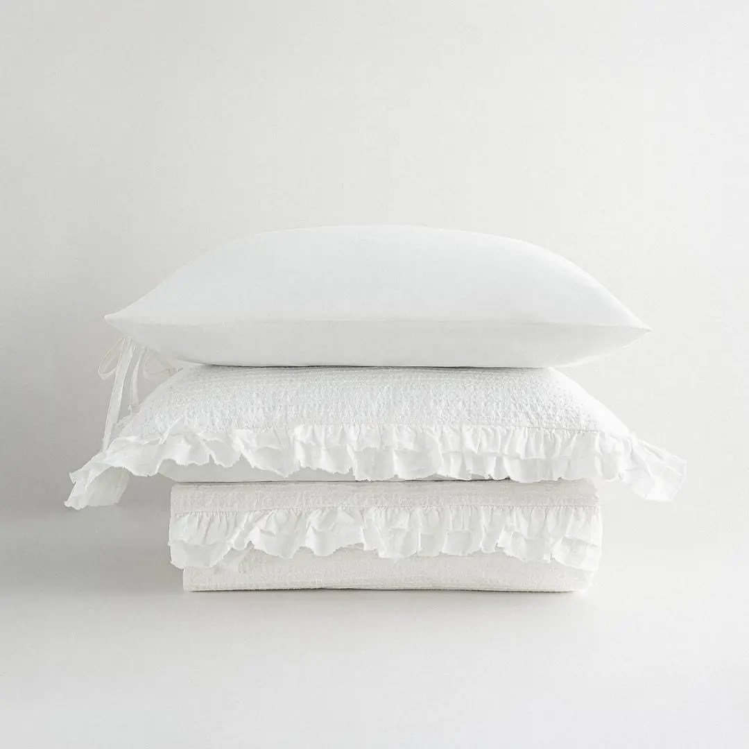 Eco Cotton Ayda Battal Boy Nevresim Takımı Organik Pamuk Krem