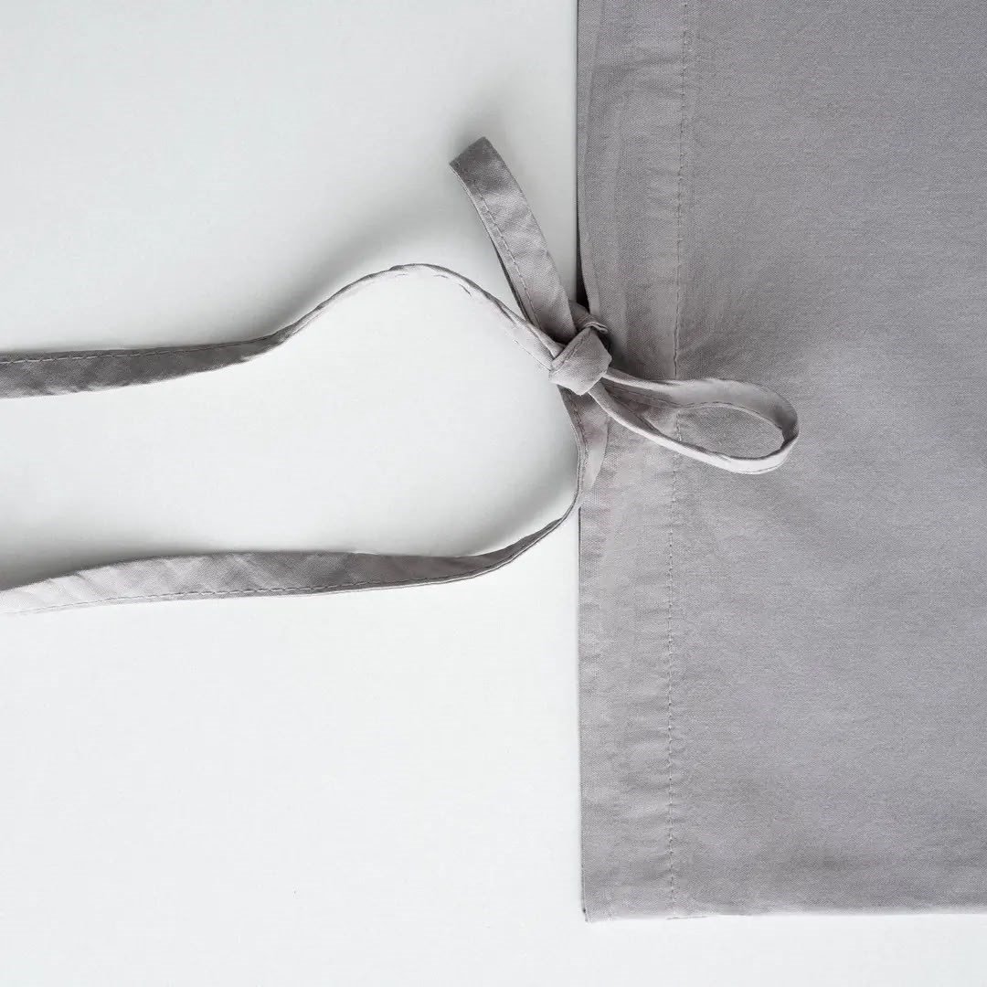 Eco Cotton Ayda Battal Boy Nevresim Takımı Organik Pamuk Gri