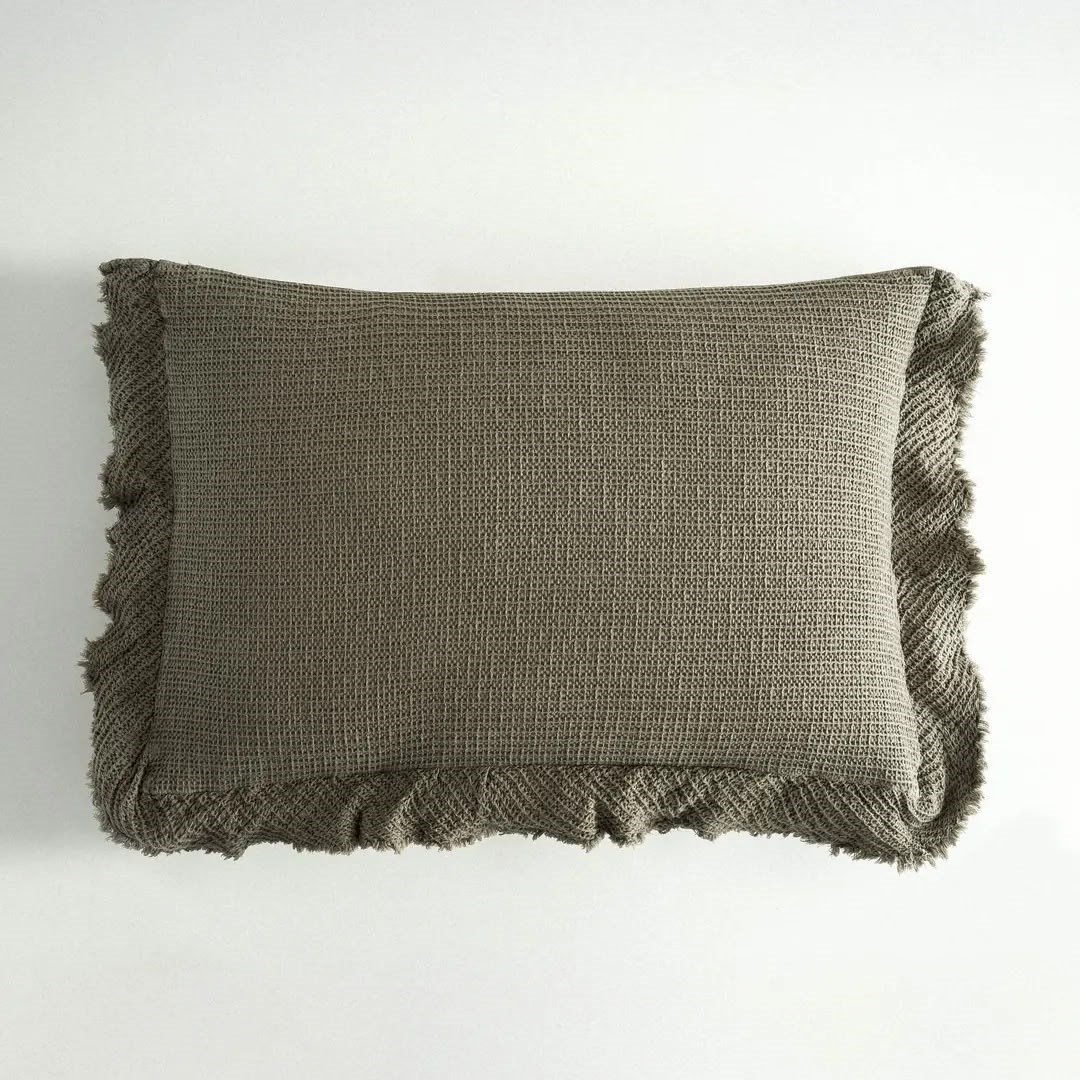 Eco Cotton Dina Çift Kişilik Organik Pamuk Pike Yatak Örtüsü Seti Yeşil