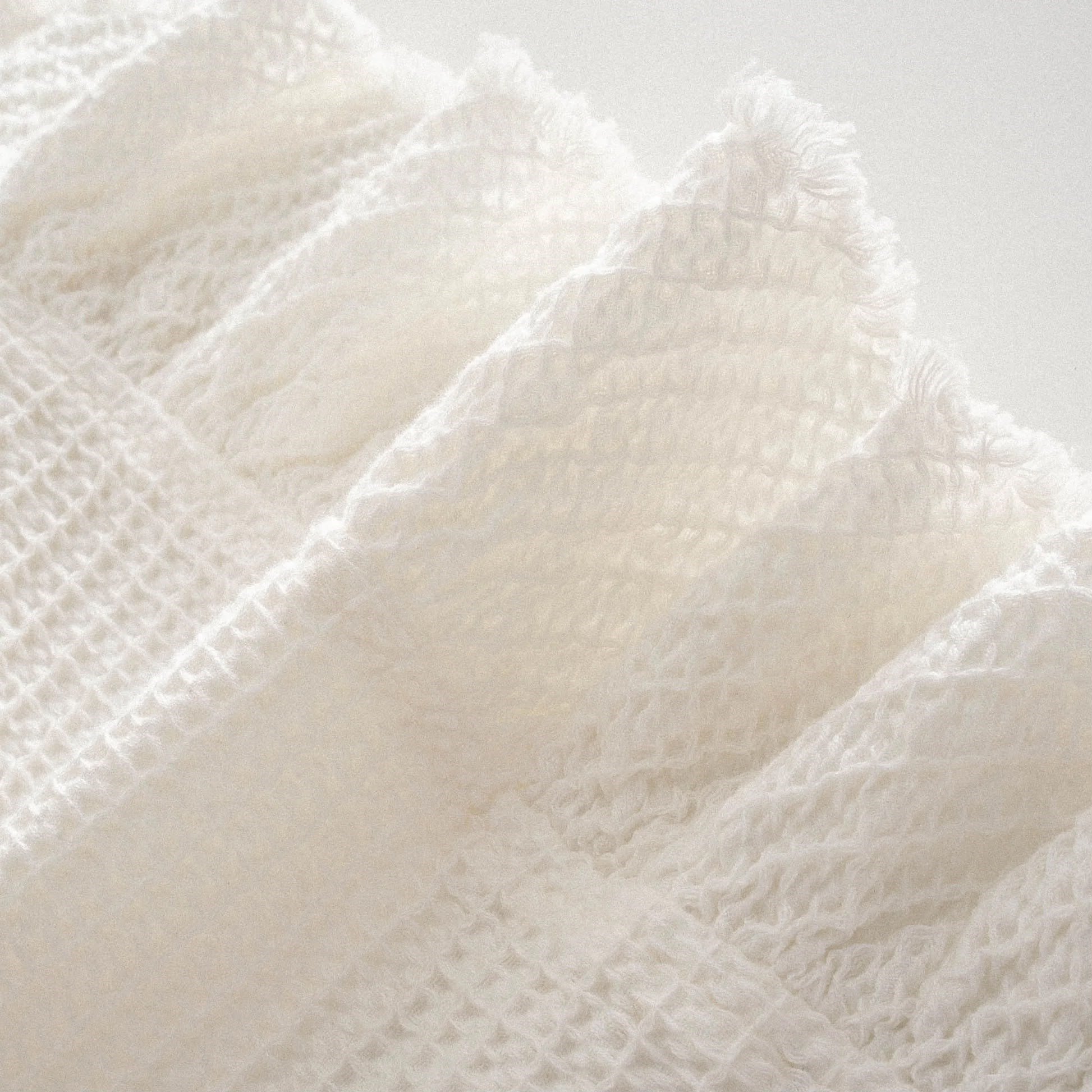 Eco Cotton Dina Çift Kişilik Organik Pamuk Pike Yatak Örtüsü Seti Krem