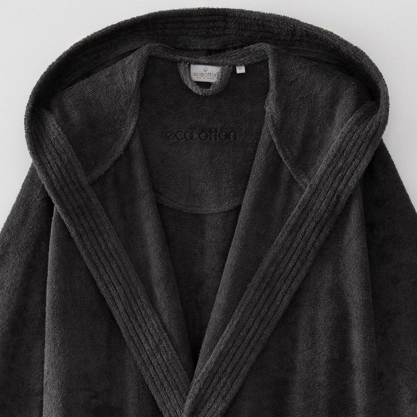 Eco Cotton Ecosoft Yeni Erkek Bornoz Organik Pamuk Antrasit
