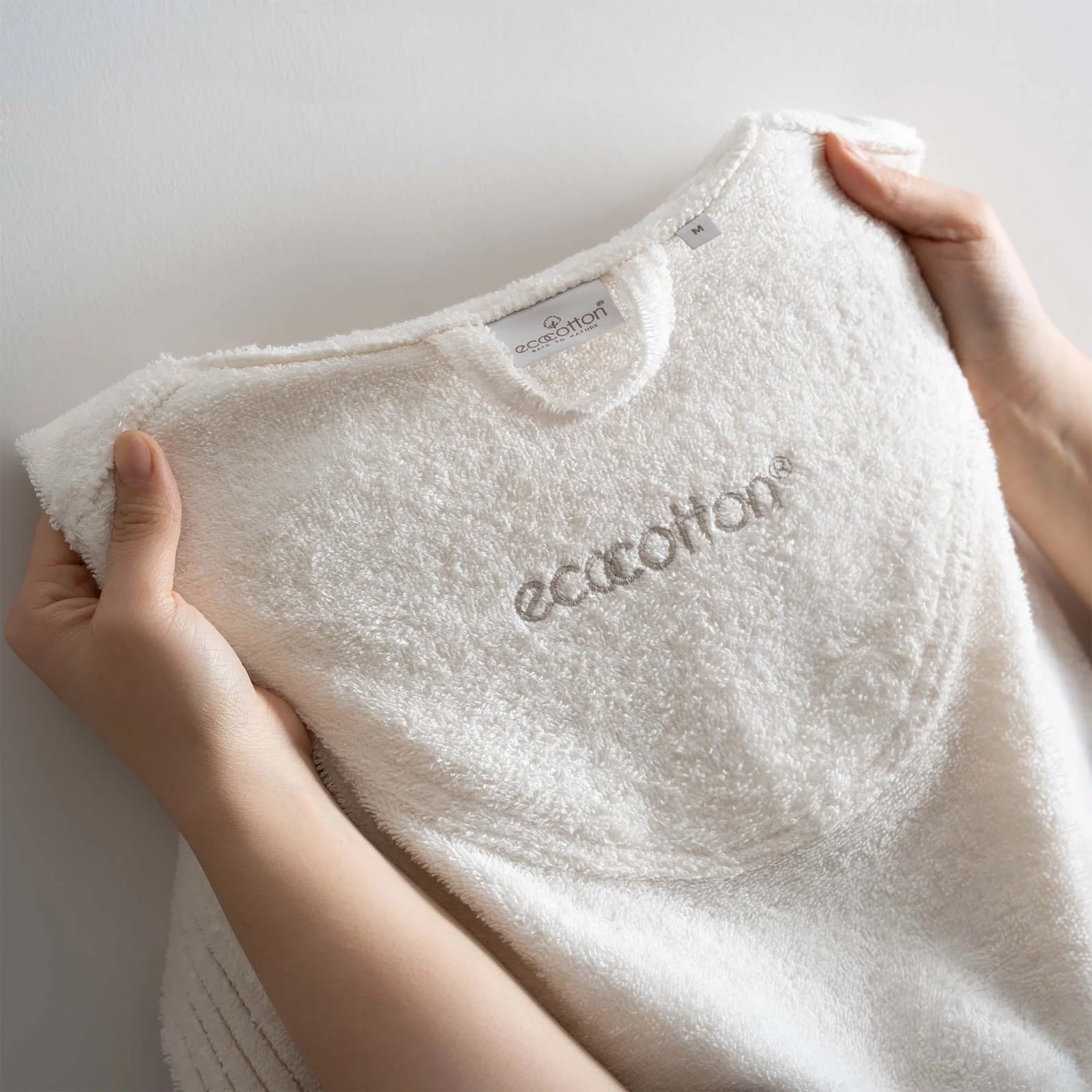 Eco Cotton Ecosoft Yeni Erkek Bornoz Organik Pamuk Krem