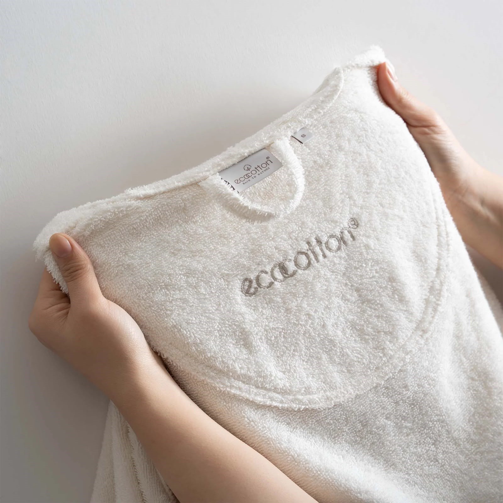 Eco Cotton Ecosoft Yeni Kadın Bornoz Organik Pamuk Krem