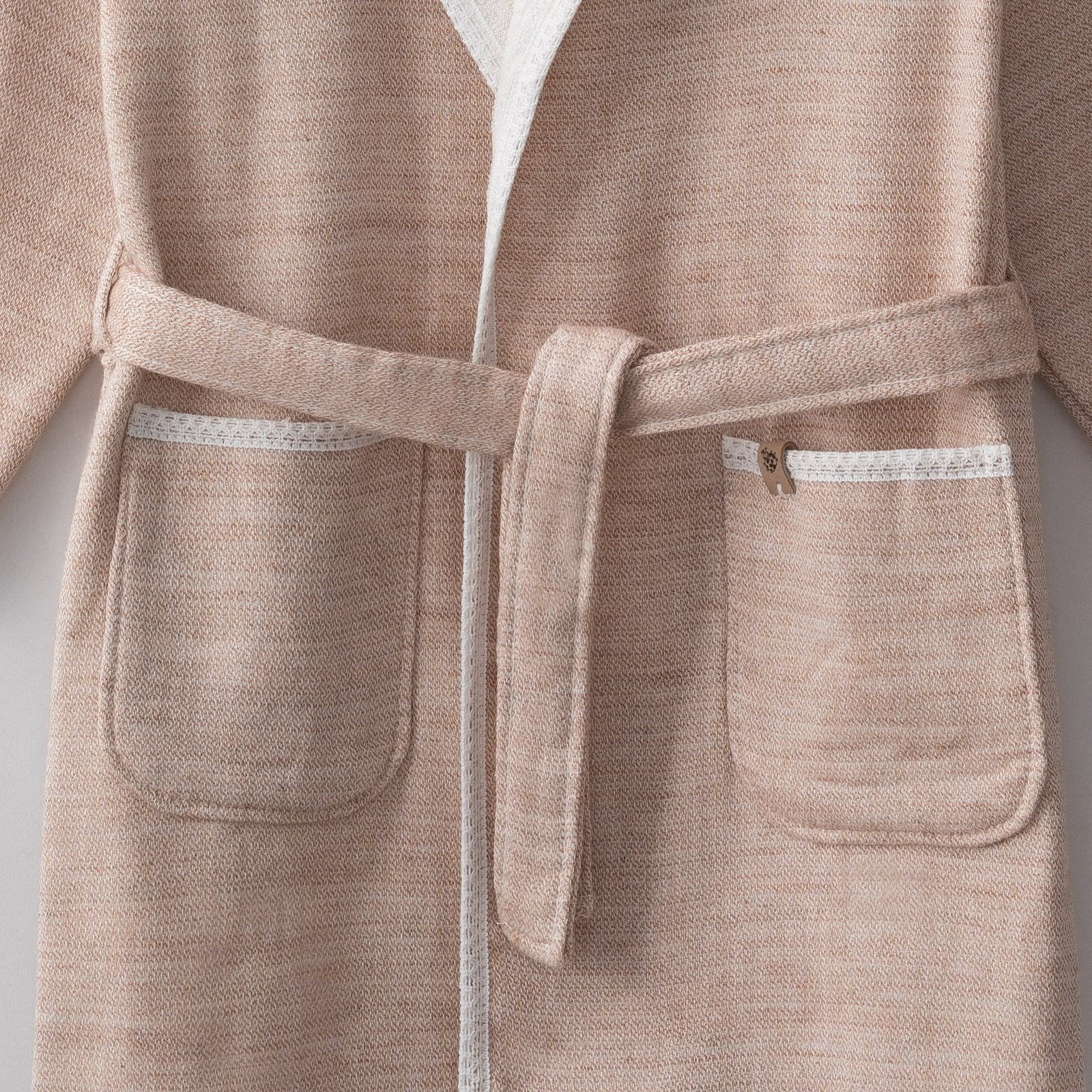 Eco Cotton Hasna Kız Çocuk Bornoz Organik Pamuk Keten Terra