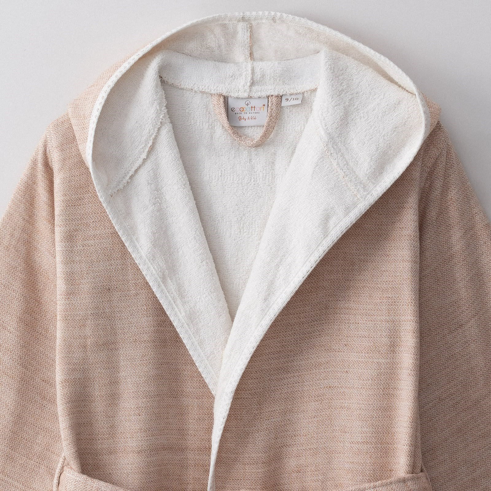 Eco Cotton Hasna Kız Çocuk Bornoz Organik Pamuk Keten Terra