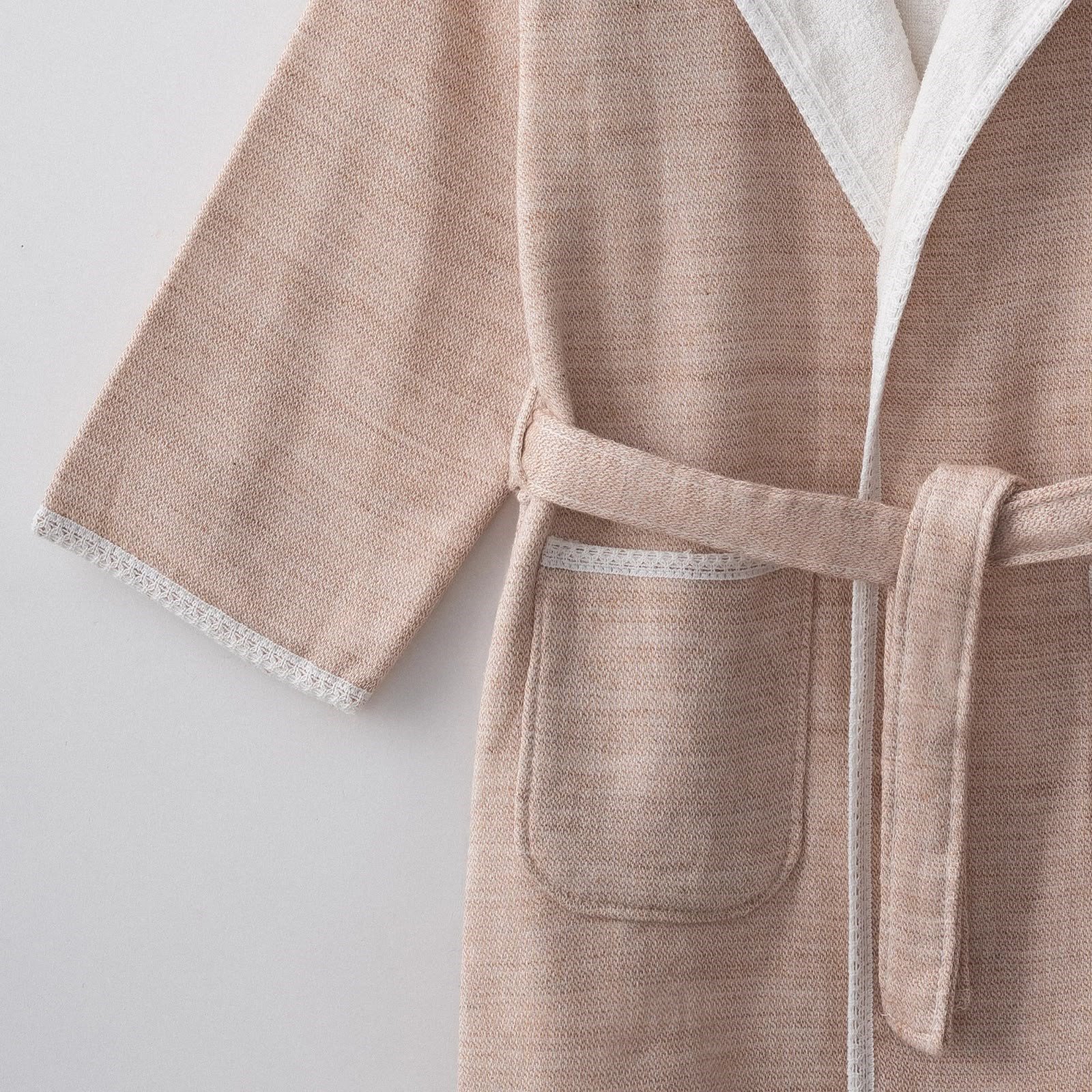 Eco Cotton Hasna Kız Çocuk Bornoz Organik Pamuk Keten Terra