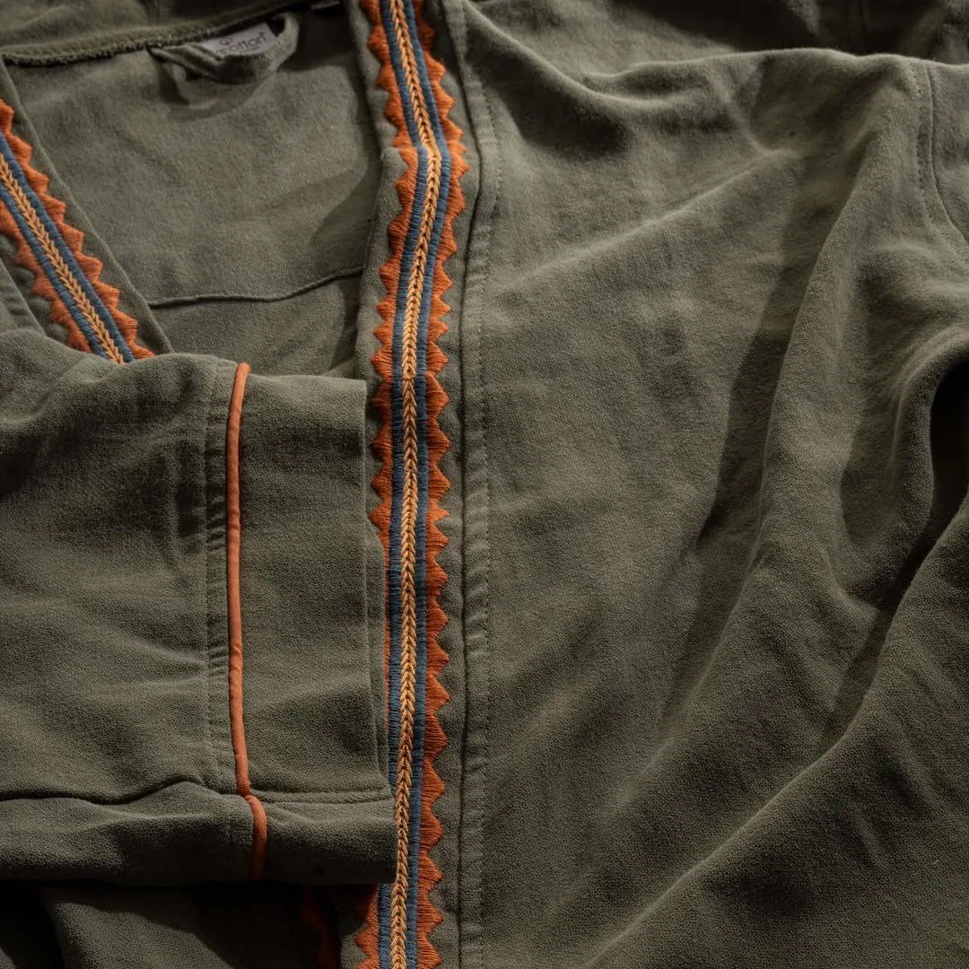 Eco Cotton Hazar Kadın Sabahlık Organik Pamuk Yeşil