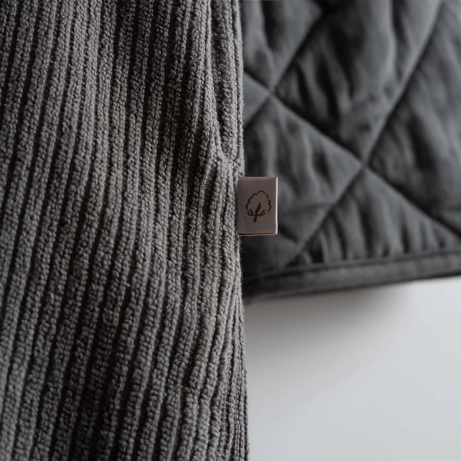 Eco Cotton Hüma Erkek Bornoz Organik Pamuk Antrasit