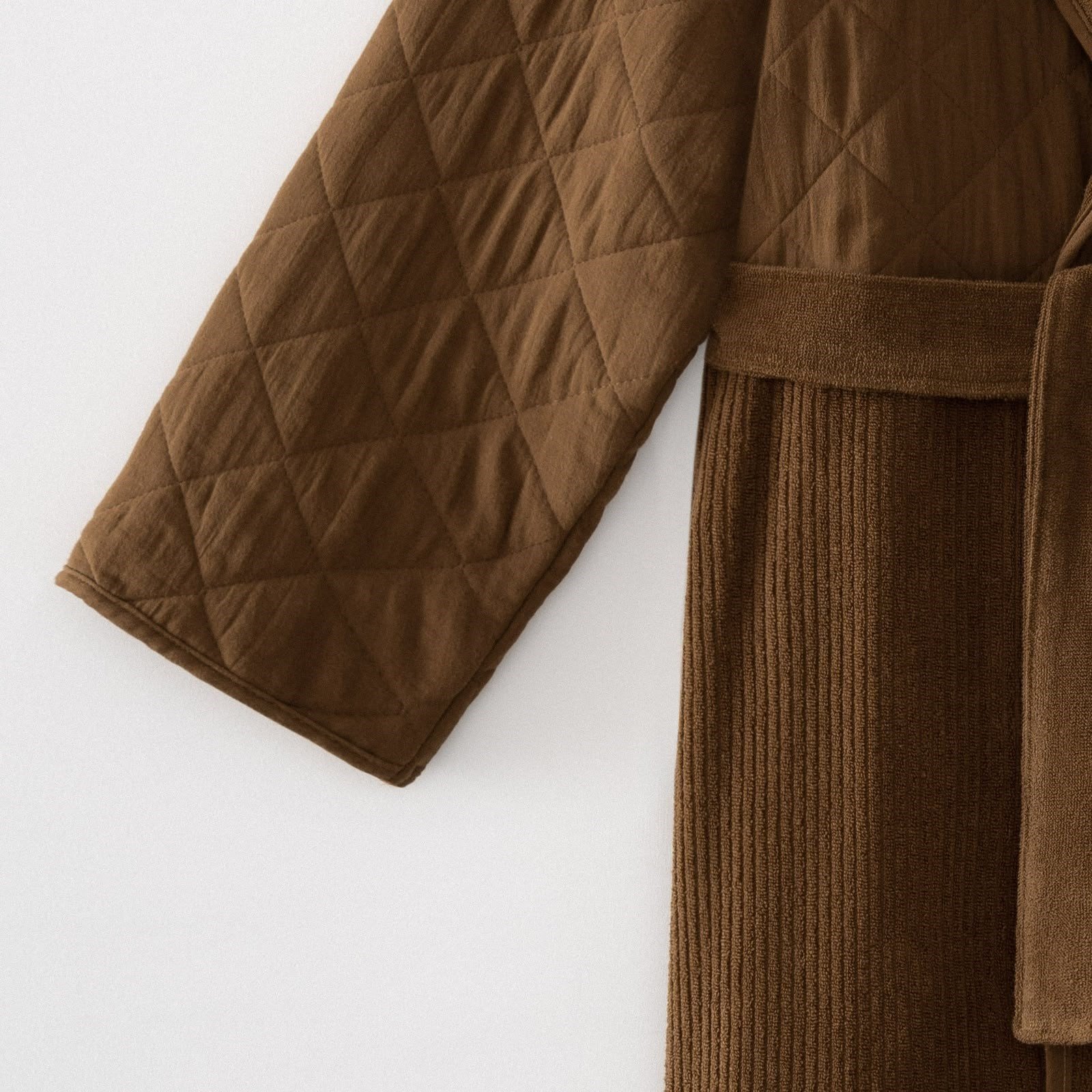 Eco Cotton Hüma Erkek Bornoz Organik Pamuk Kahverengi