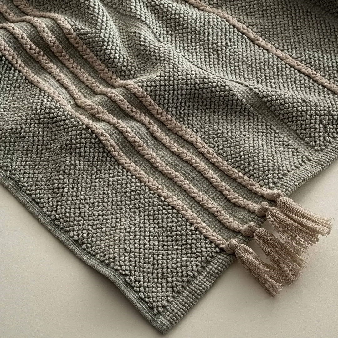 Eco Cotton Karnella Banyo Paspası Pamuk Büyük Boy Yeşil