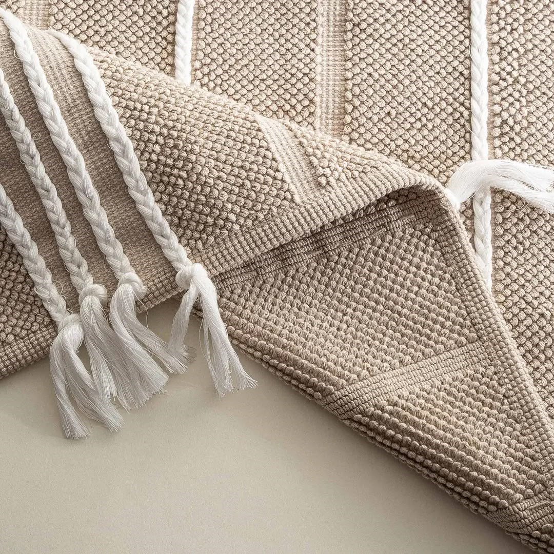 Eco COtton Karnella Banyo Paspası Pamuk Büyük Boy Bej