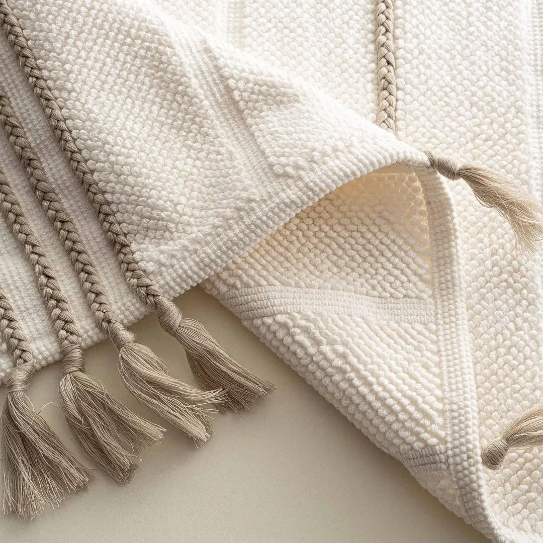 Eco Cotton Karnella Banyo Paspası Pamuk Büyük Boy Krem