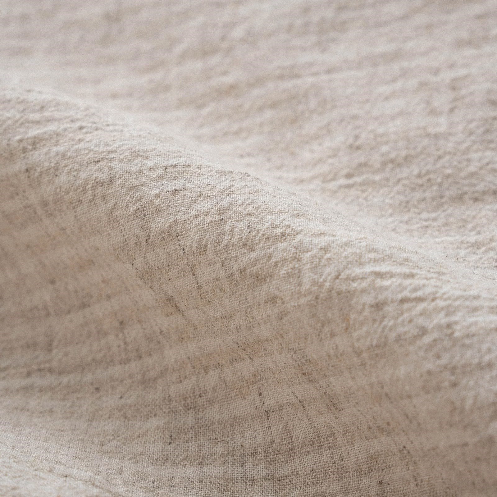 Eco Cotton Latifa Battal Boy Nevresim Takımı Organik Pamuk Keten Nakışlı Bej