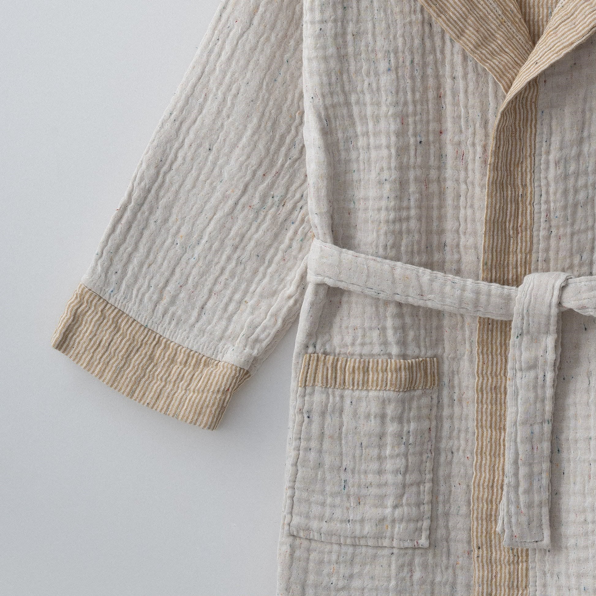 Eco Cotton Melinda Çocuk Bornoz Organik Pamuk Müslin Hardal