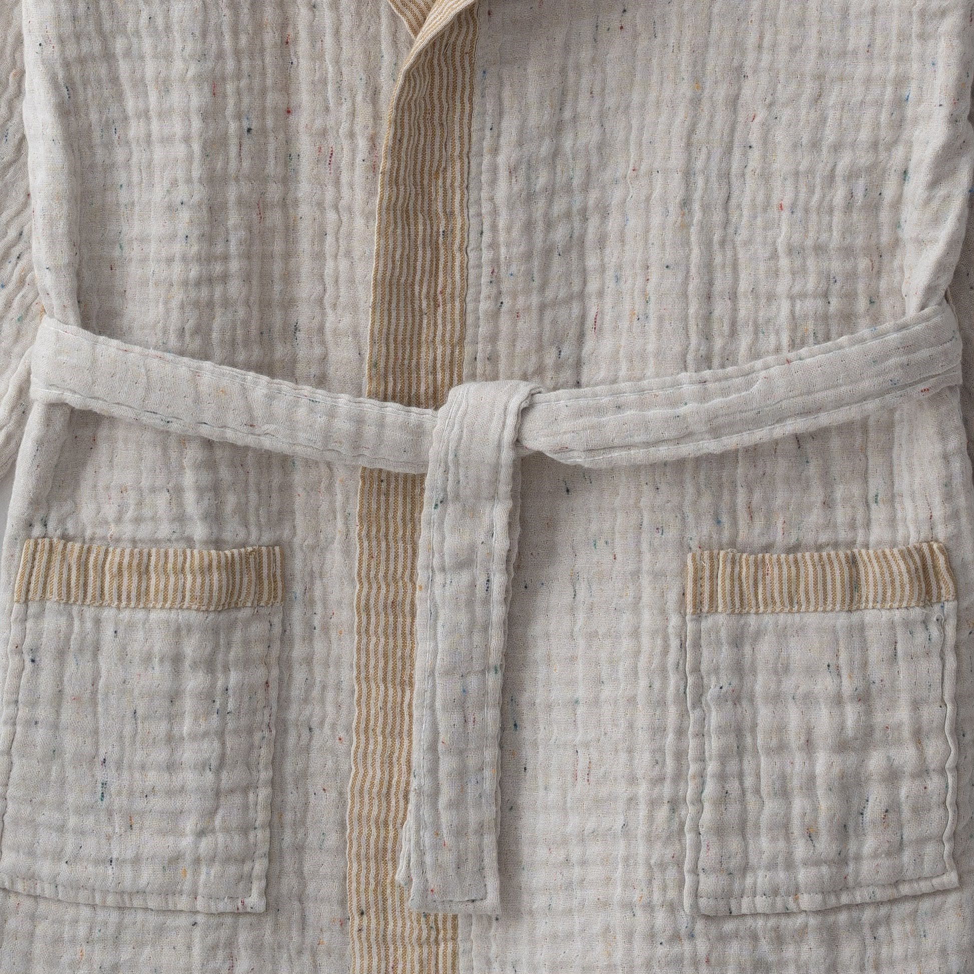 Eco Cotton Melinda Çocuk Bornoz Organik Pamuk Müslin Hardal