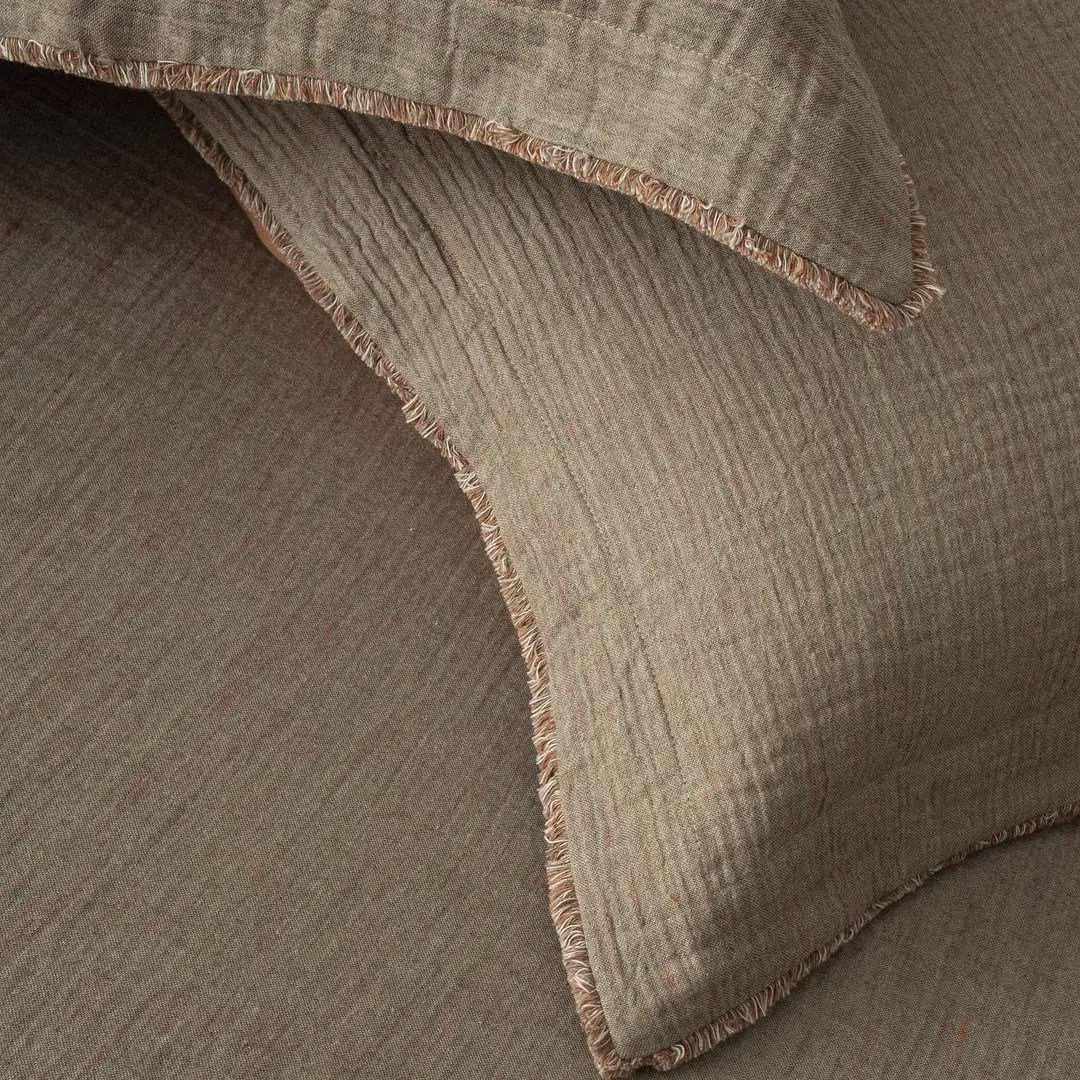 Eco Cotton Muna Tek Kişilik Pike Seti Organik Pamuk Yeşil-Terra