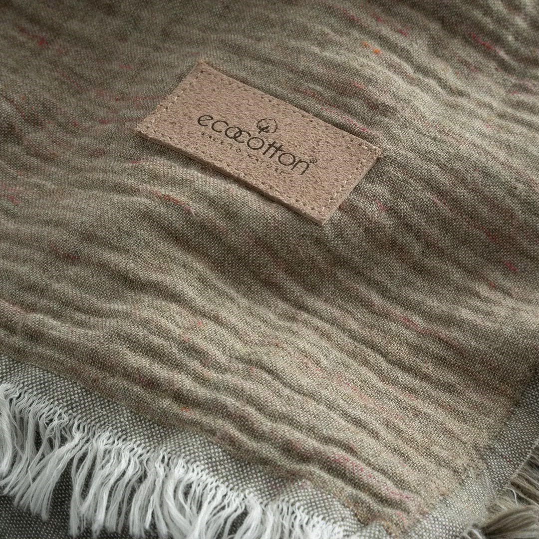 Eco Cotton Muna Tek Kişilik Pike Seti Organik Pamuk Yeşil-Koyu Yeşil