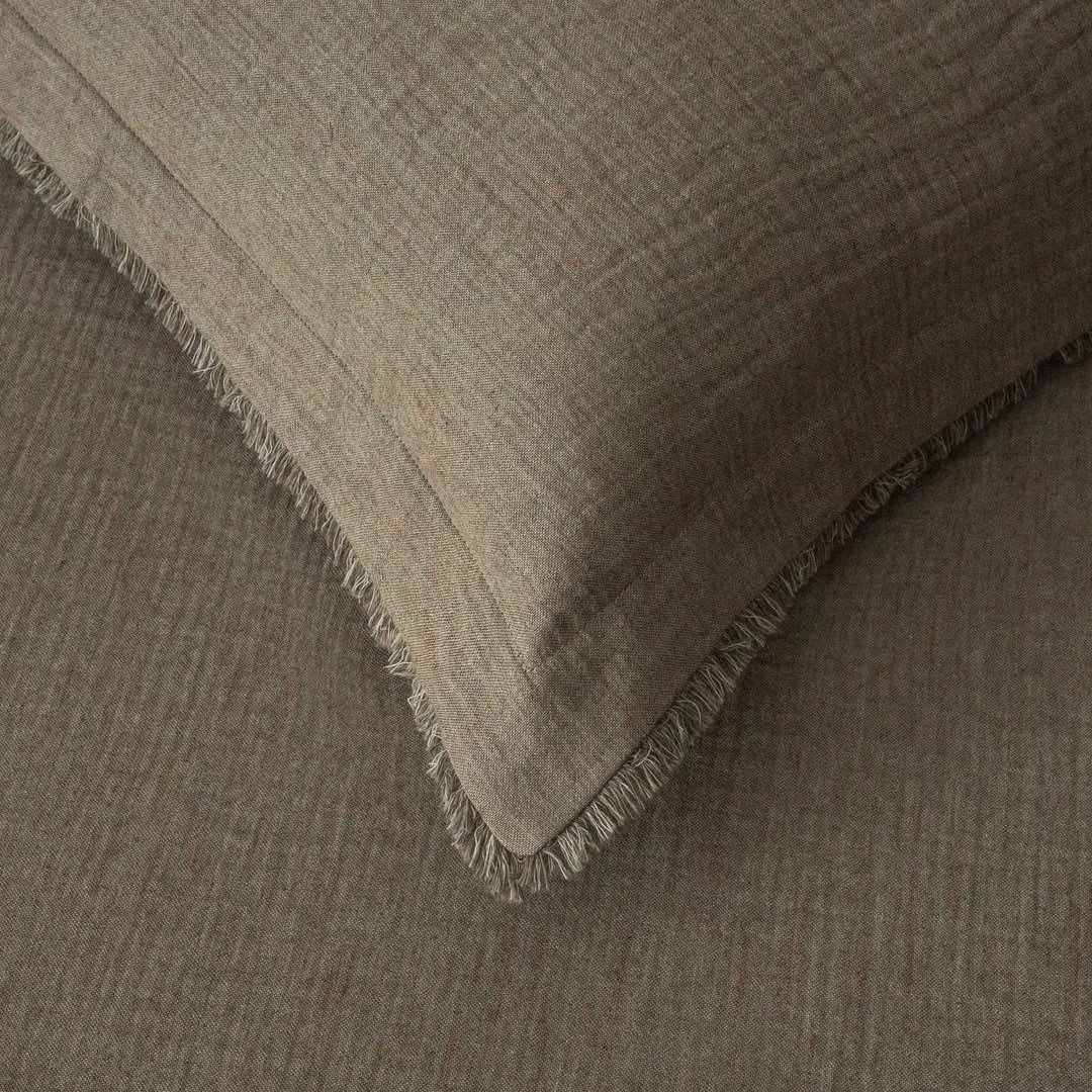 Eco Cotton Muna Tek Kişilik Pike Seti Organik Pamuk Yeşil-Koyu Yeşil