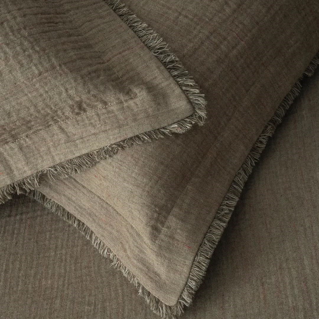 Eco Cotton Muna Tek Kişilik Pike Seti Organik Pamuk Yeşil-Koyu Yeşil