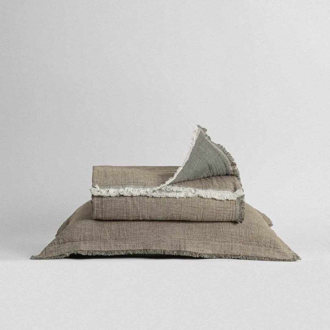 Eco Cotton Muna Tek Kişilik Pike Seti Organik Pamuk Yeşil-Koyu Yeşil