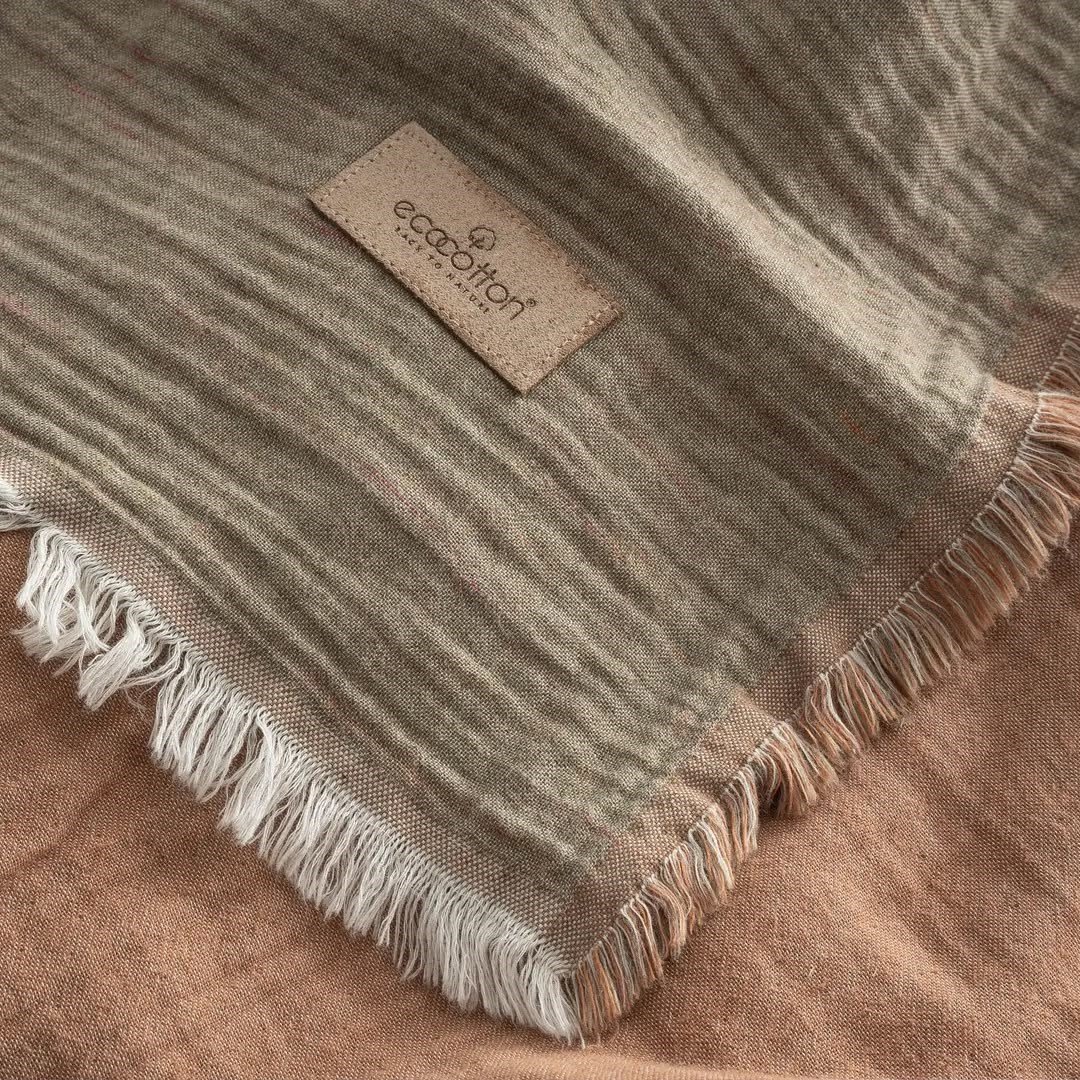 Eco Cotton Muna Tek Kişilik Pike Seti Organik Pamuk Yeşil-Terra