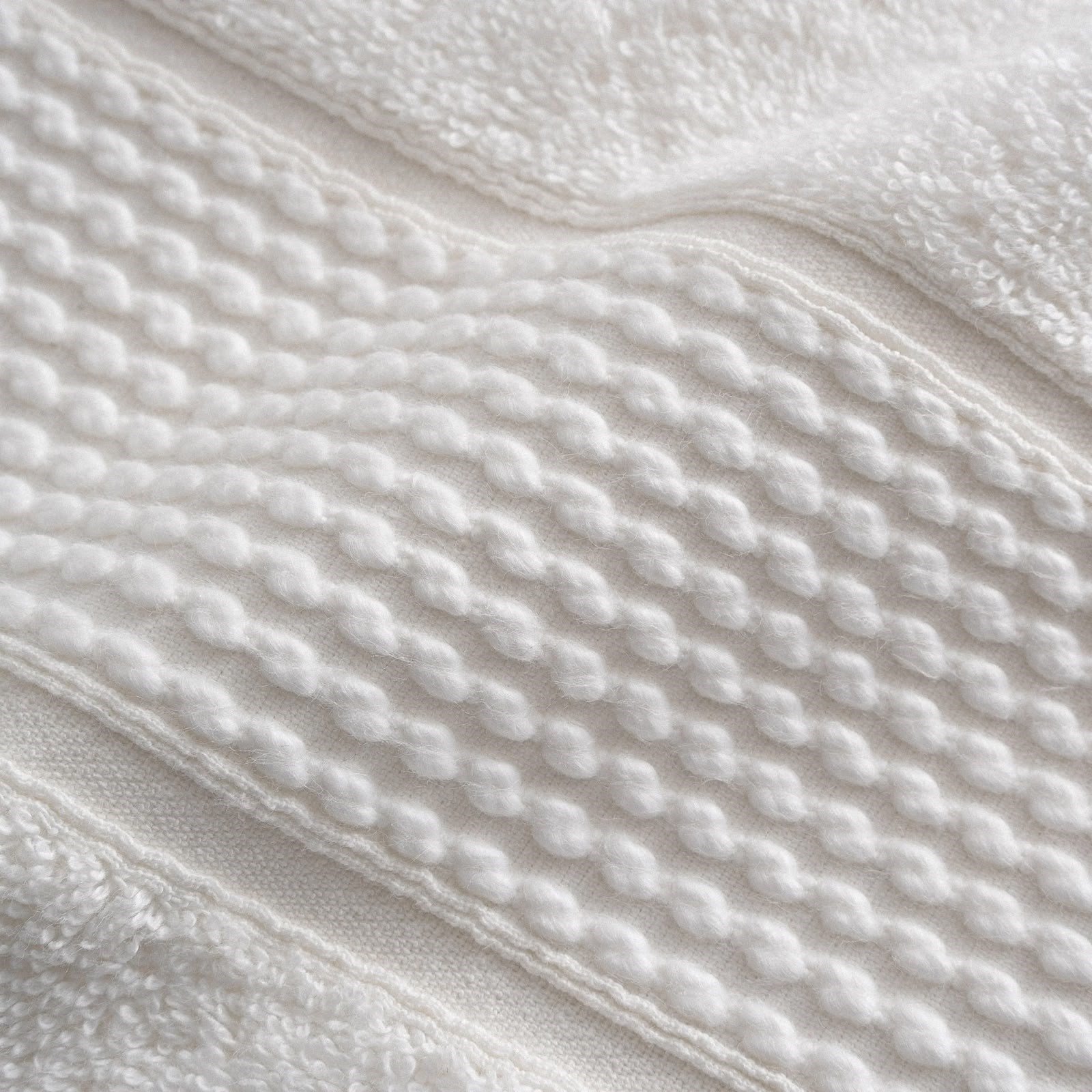 Eco Cotton Nare Aile Bornoz Seti Organik Pamuk Krem-Krem M/L