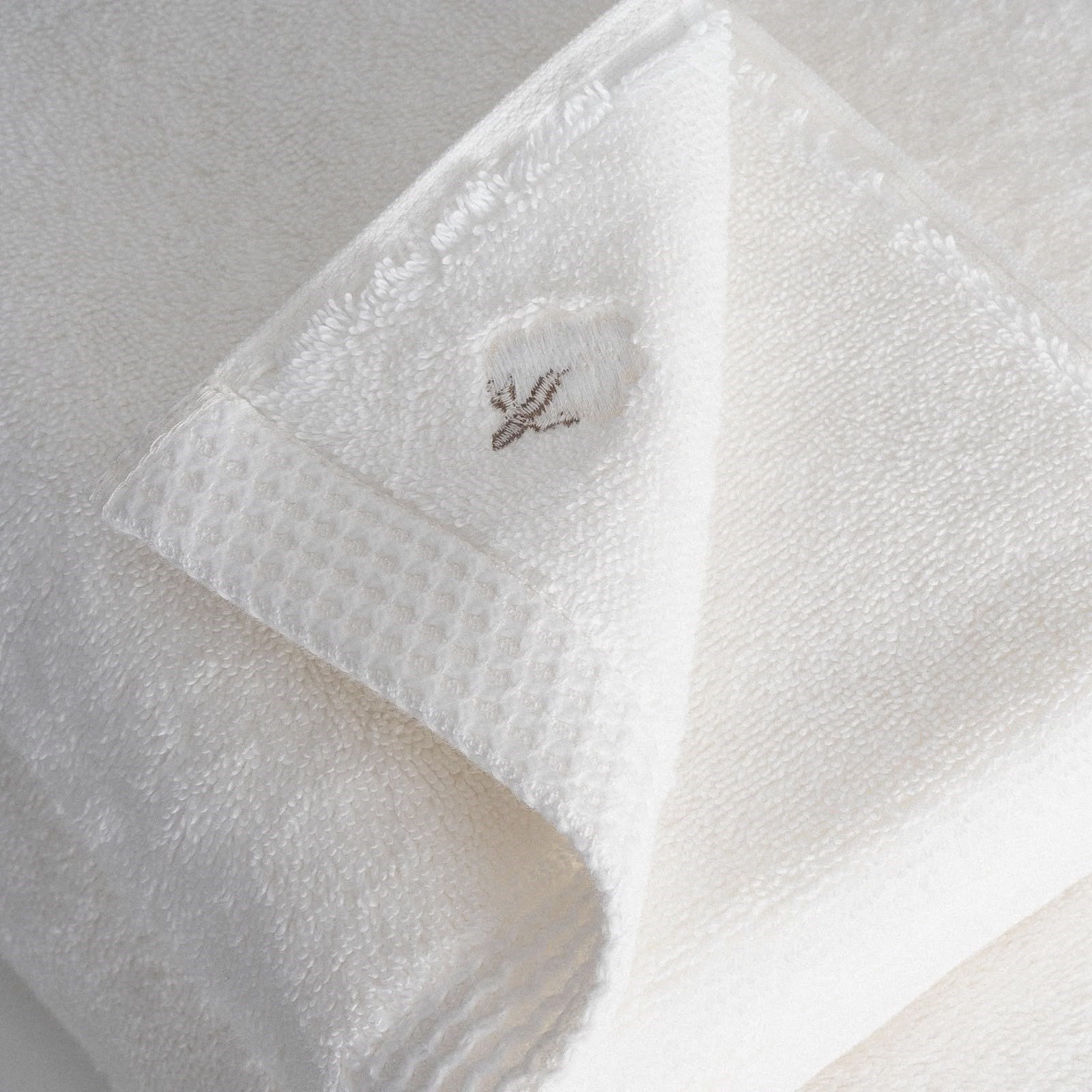 Eco Cotton Pure Cotton 3'lü Havlu Seti Organik Pamuk Kelebek Bordürlü Krem
